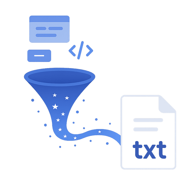 Code transformation process from local files to context file